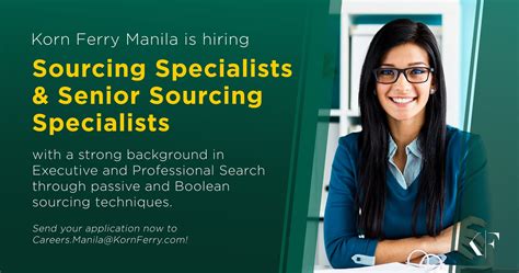 senior sourcing specialist jobs in Manila .